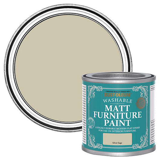 Rust-Oleum Silver Sage Matt Multi-room Furniture paint, 125ml