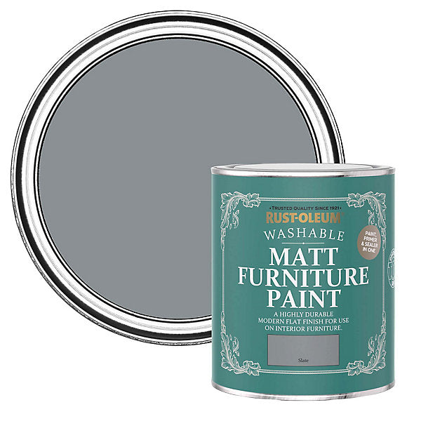 Rust-Oleum Slate Matt Multi-room Furniture paint, 750ml