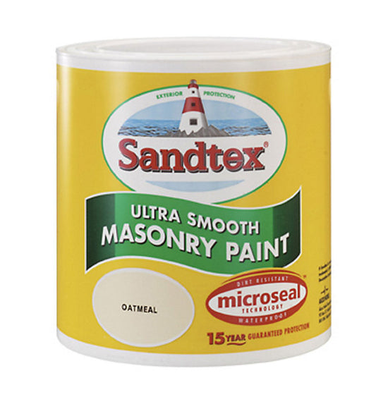 Sandtex Ultra smooth Cornish cream Smooth Masonry paint, 2.5L