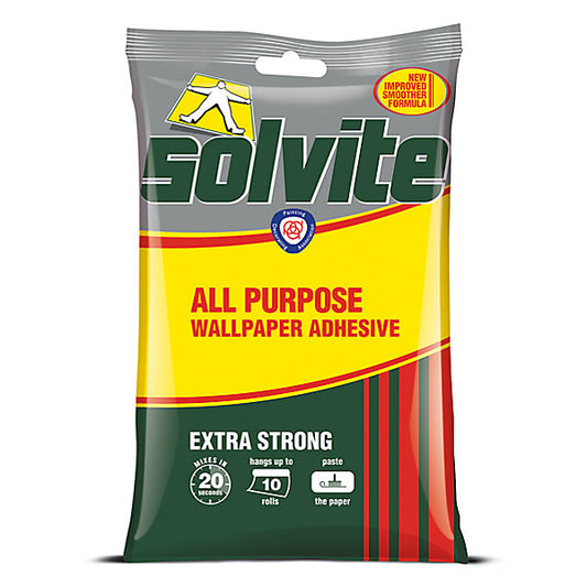 Solvite All purpose Wallpaper Adhesive 185g - 10 rolls