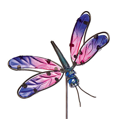 The Outdoor Living Company Multi Dragonfly Metal Garden stake (L)0.64m (W)16mm