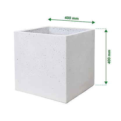 Verve 56L Light grey Square Planter (H)40cm (W)40cm (D)40cm