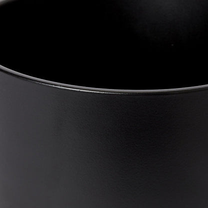 Verve Black Ceramic Plant pot (Dia) 16cm, (H)15cm, 2.1L