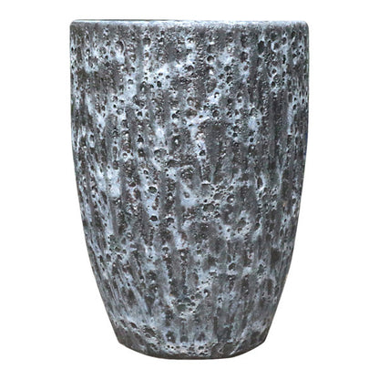 Verve Grey Volcanic Ceramic Plant pot (Dia) 25cm, (H)35cm
