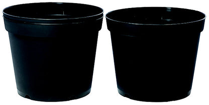 Verve Lei Black Plastic Grow pot (Dia) 23cm, (H)18cm, Pack of 3, 5.29L
