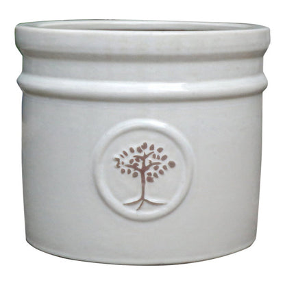 Verve Moon Beam White Ceramic Plant pot (Dia) 30cm, (H)26cm