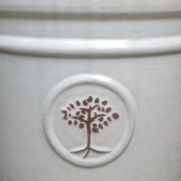 Verve Moon Beam White Ceramic Plant pot (Dia) 30cm, (H)26cm