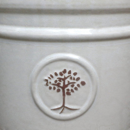 Verve Moon Beam White Ceramic Plant pot (Dia) 30cm, (H)26cm