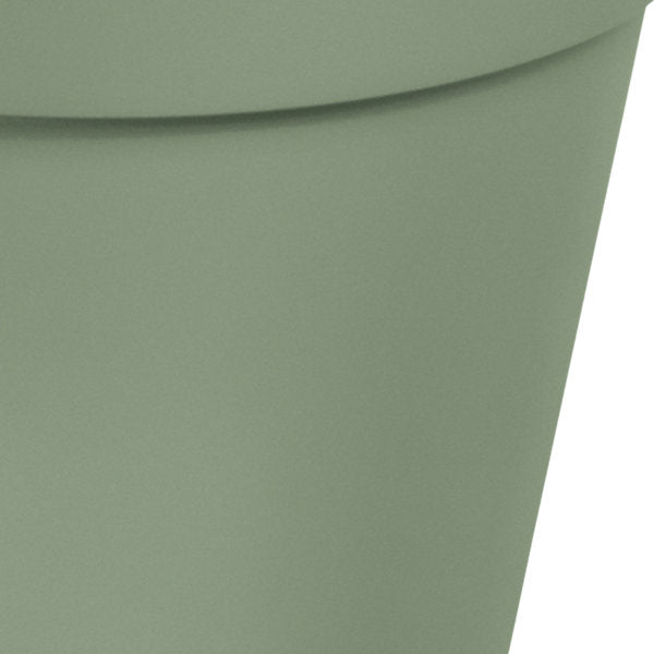 Verve Nurgul Matt Deep lichen green Plastic Plant pot (Dia) 30cm, (H)26.6cm, 12L