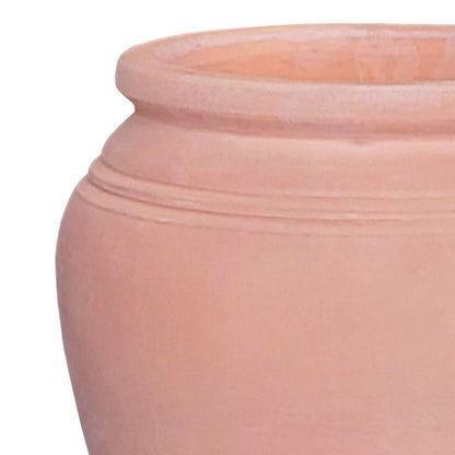Verve Pink Whitewash Terracotta Plant pot (Dia) 35cm, (H)34cm