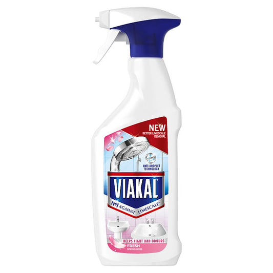 Viakal Limescale Remover Spray Fresh Spring Rose 500ML, With Anti-droplet Technology