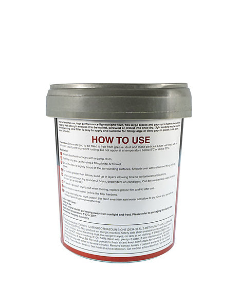 Volden Ultimate Drillable Light Grey Ready to use Plaster, stone, concrete & wood Patch & filler, 600ml 510g