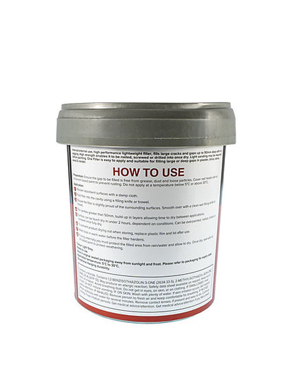 Volden Ultimate Drillable Light Grey Ready to use Plaster, stone, concrete & wood Patch & filler, 600ml 510g