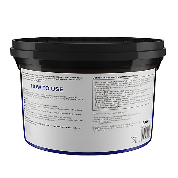 Volden White Paste Ready to use Multi-purpose Filler, 5kg