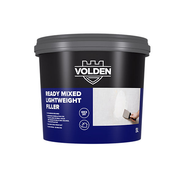Volden White Paste Ready to use Multi-purpose Filler, 5L 1.8kg