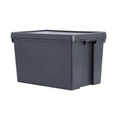 Wham Bam Heavy duty Black 62L Large Plastic Stackable Storage box with Lid